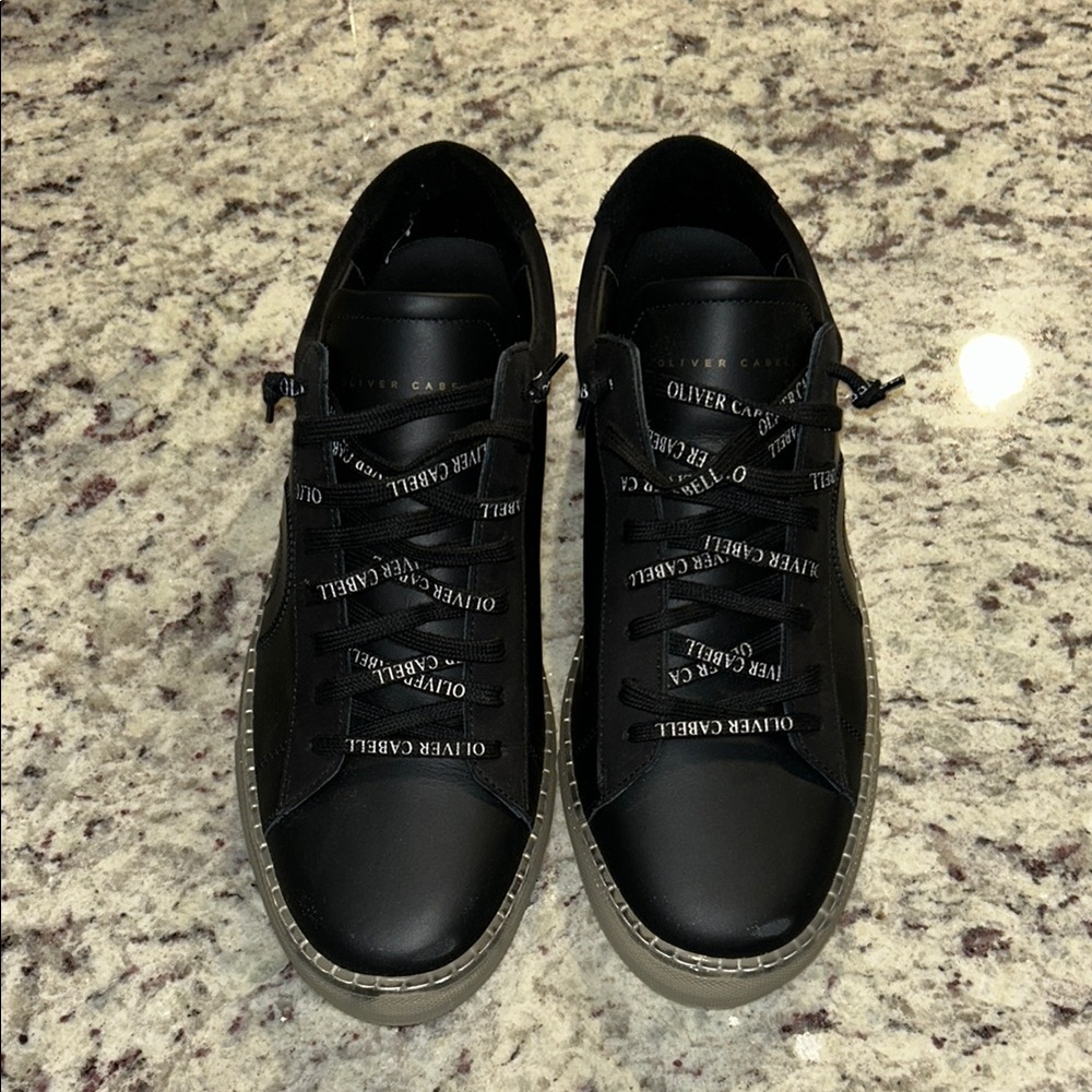 Oliver Cabell Black Canvas Sneakers - Picture 3 of 3